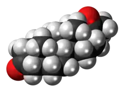 Filled-in diagram of a steroid