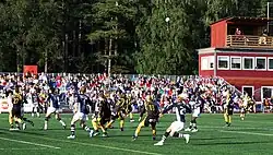 AC Oulu vs FC Honka football game in the stadium in the summer 2007.