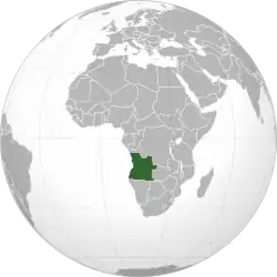 country marked in green