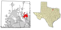 Location of Little Elm in Denton County, Texas
