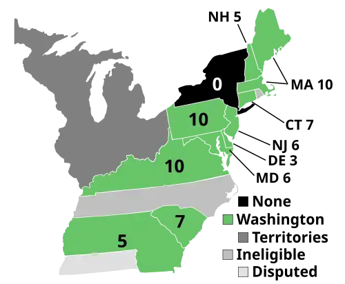 Electoral map, 1788–89 election
