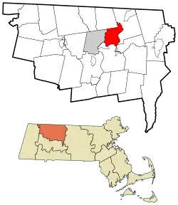 Location in Franklin County in Massachusetts