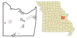 Location of Leslie, Missouri