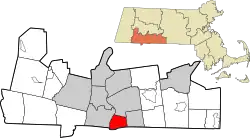 Location in Hampden County in Massachusetts