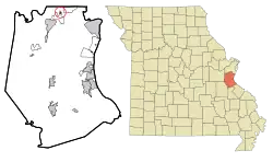 Location of Parkdale, Missouri