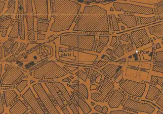 Kalevi Spordiplats on a map from 1942