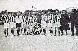 The Czechoslovakia national team, the champion of the games.