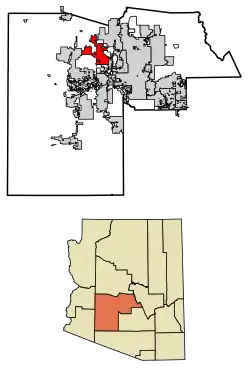 Location in Maricopa County, Arizona