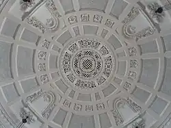 Interior of the Great Hall, looking up into the dome