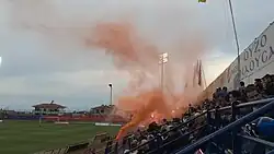 Veria] against Asteras Tripolis from the east stand of the stadium.